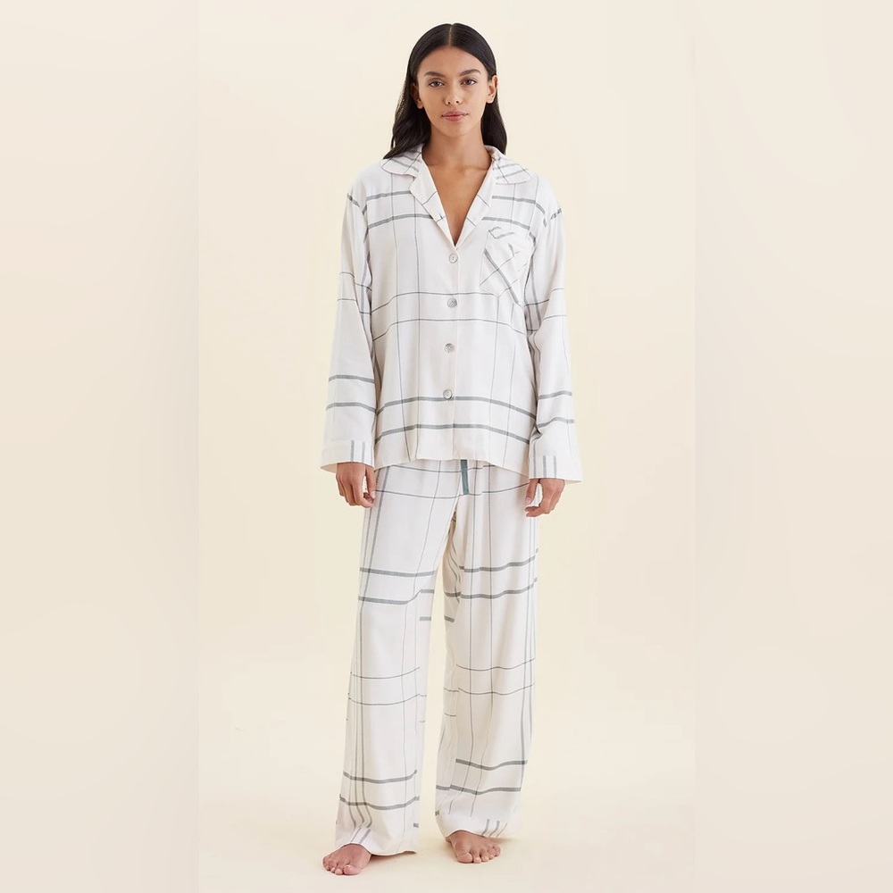 Papinelle NWT Comfy Plaid PJ Set in Almond XL